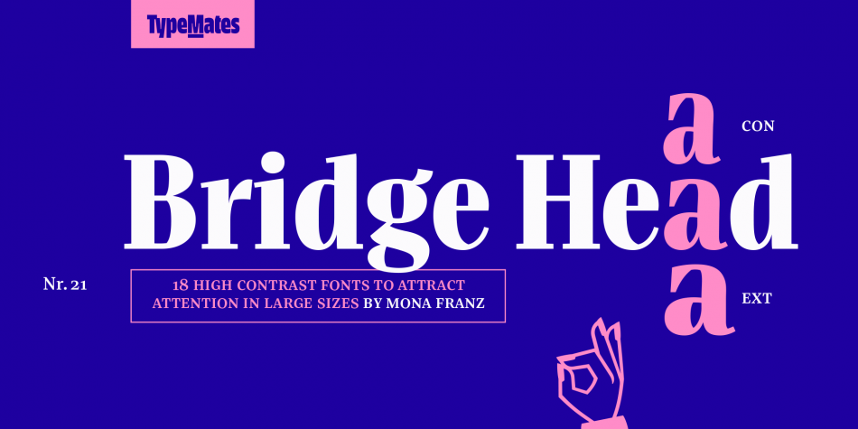 Пример шрифта Bridge Head